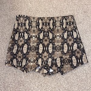 Snakeskin mini skort